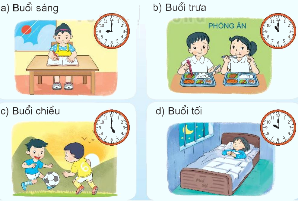 Toán lớp 1 trang 72 bài 34: Xem giờ đúng trên đồng hồ - - SGK Kết nối tri thức 1
