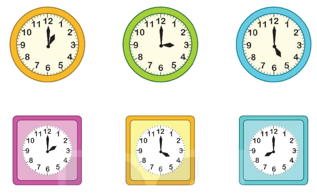 Toán lớp 1 trang 72 bài 34: Xem giờ đúng trên đồng hồ - - SGK Kết nối tri thức 1 1