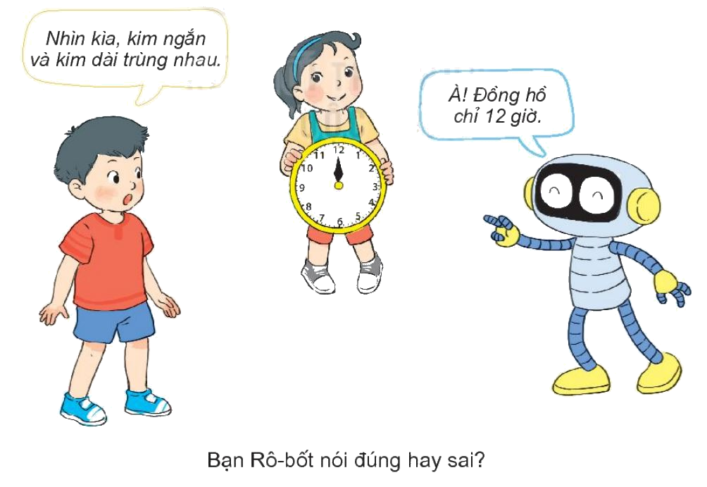 Toán lớp 1 trang 72 bài 34: Xem giờ đúng trên đồng hồ - - SGK Kết nối tri thức 2 1