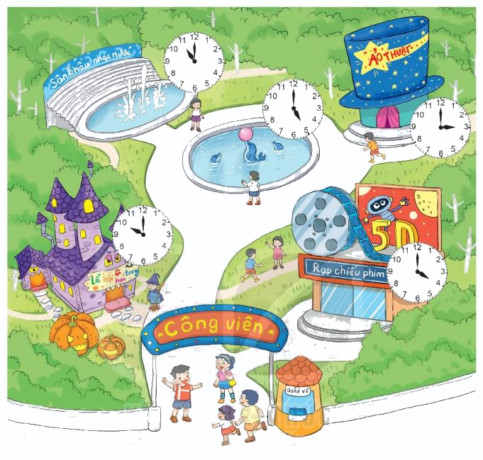 Toán lớp 1 trang 72 bài 34: Xem giờ đúng trên đồng hồ - - SGK Kết nối tri thức 8