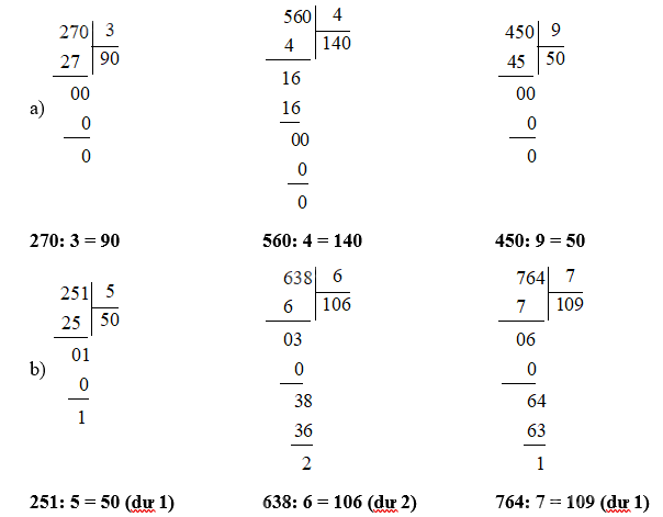 Toán lớp 3 trang 100 - Chia số có ba chữ số cho số có một chữ số - SGK Kết nối tri thức 7