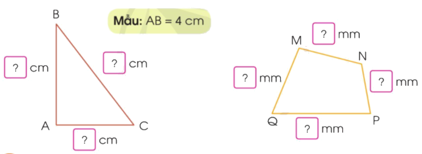 Toán lớp 3 trang 103 - Hình tam giác, hình tứ giác - SGK Cánh diều 2 1