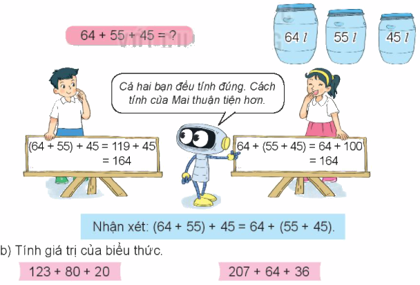 Toán lớp 3 trang 104 - Biểu thức số. Tính giá trị của biểu thức số - SGK Kết nối tri thức 11
