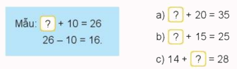 Toán lớp 3 trang 11 - Tìm thành phần trong phép cộng, phép trừ - SGK Kết nối tri thức 0 1