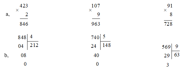 Toán lớp 3 trang 113 - Ôn tập phép nhân, phép chia trong phạm vi 100, 1 000 - SGK Kết nối tri thức 6 2