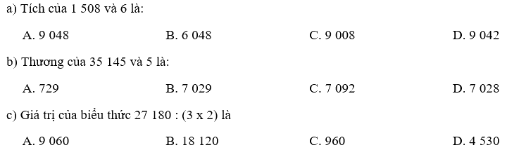 Toán lớp 3 trang 118 - Ôn tập phép nhân, phép chia trong phạm vi 100 000 - SGK Kết nối tri thức 6