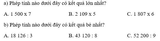 Toán lớp 3 trang 118 - Ôn tập phép nhân, phép chia trong phạm vi 100 000 - SGK Kết nối tri thức 9