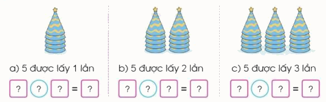 Toán lớp 3 trang 14 - Ôn tập về phép nhân, bảng nhân 2, bảng nhân 5 - SGK Cánh diều 1 1