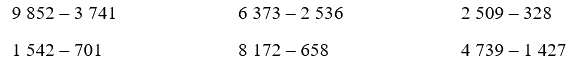 Toán lớp 3 trang 16 - Phép trừ các số trong phạm vi 10 000 - SGK Chân trời sáng tạo 1