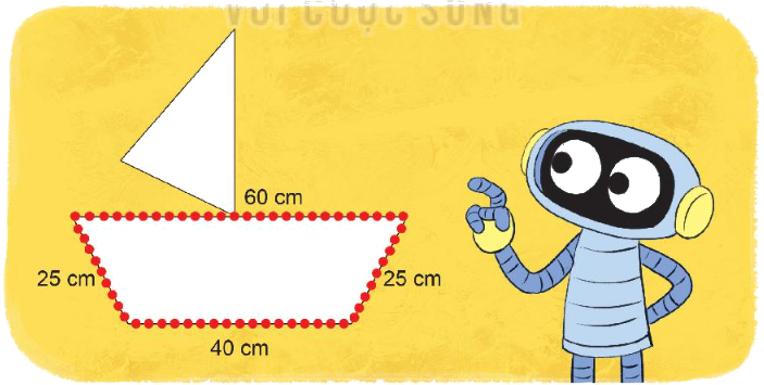 Toán lớp 3 trang 22 - Chu vi hình tam giác ,hình tứ giác, hình chữ nhật, hình vuông - SGK Kết nối tri thức 2