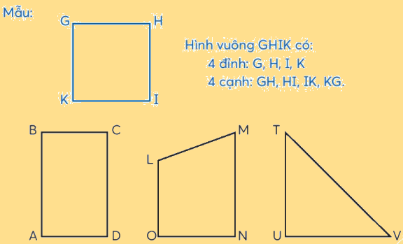 Toán lớp 3 trang 23 - Hình tam giác. Hình tứ giác - SGK Chân trời sáng tạo 1