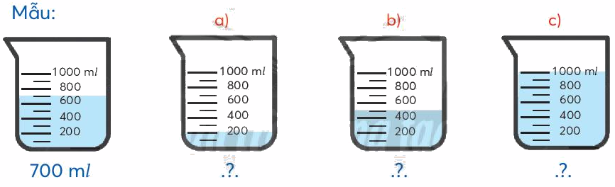 Toán lớp 3 trang 24 - Mi-li-lít - SGK Chân trời sáng tạo 0 1