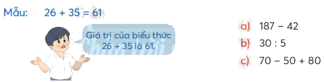 Toán lớp 3 trang 32 - Làm quen với biểu thức - SGK Chân trời sáng tạo 1
