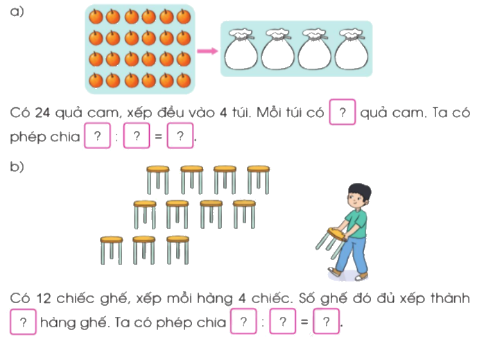 Toán lớp 3 trang 40 - Bảng chia 4 - SGK Cánh diều 2 1