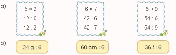 Toán lớp 3 trang 42 - Bảng chia 6 - SGK Cánh diều 1