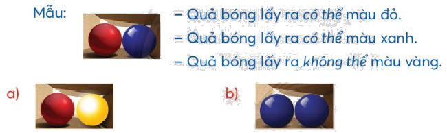 Toán lớp 3 trang 46 - Các khả năng xảy ra của một sự kiện - SGK Chân trời sáng tạo 1