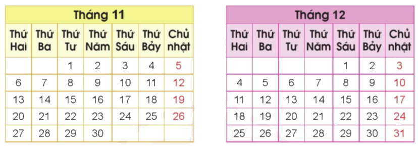 Toán lớp 3 trang 46 - Tháng - năm - SGK cánh diều 1 1