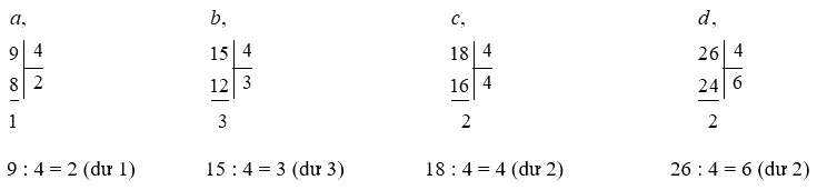 Toán lớp 3 trang 53 - Phép chia hết và phép chia có dư - SGK Chân trời sáng tạo 0 2