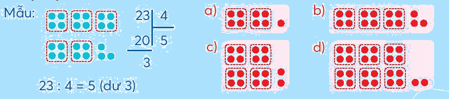 Toán lớp 3 trang 53 - Phép chia hết và phép chia có dư - SGK Chân trời sáng tạo 1