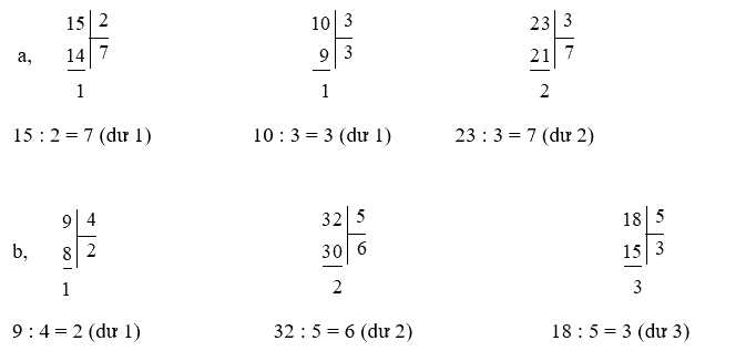 Toán lớp 3 trang 53 - Phép chia hết và phép chia có dư - SGK Chân trời sáng tạo 6