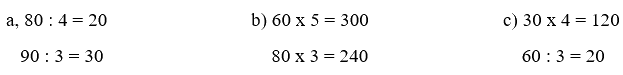 Toán lớp 3 trang 55 - Chia số có hai chữ số cho số có một chữ số - SGK Chân trời sáng tạo 4