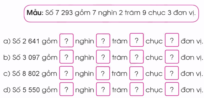 Toán lớp 3 trang 7 - Các số trong phạm vi 10 000 (tiếp theo) 5