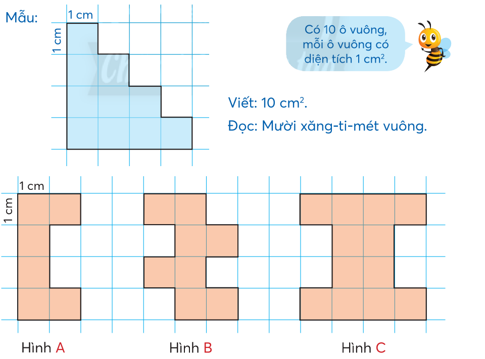 Toán lớp 3 trang 70 - Xăng-ti-mét vuông - SGK Chân trời sáng tạo 1 1