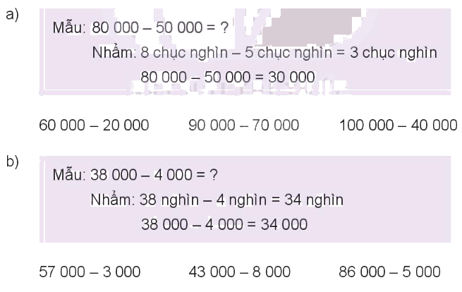 Toán lớp 3 trang 72 - Phép trừ trong phạm vi 100 000 - SGK Kết nối tri thức 4 1