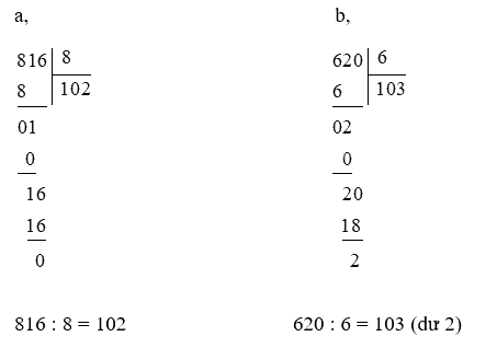 Toán lớp 3 trang 73 - Chia số có ba chữ số cho số có một chữ số - SGK Chân trời sáng tạo 4