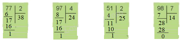 Toán lớp 3 trang 75 - Chia số có hai chữ số cho số có một chữ số - SGK Kết nối tri thức 6 2