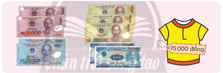 Toán lớp 3 trang 75 - Tiền Việt Nam - SGK Chân trời sáng tạo 7