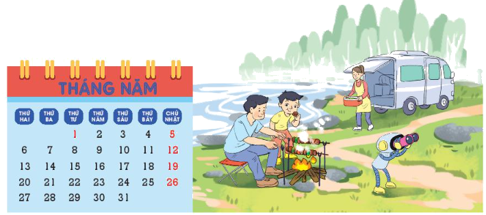 Toán lớp 3 trang 81 - Thực hành xem đồng hồ, xem lịch - SGK Kết nối tri thức 8