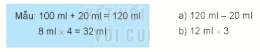 Toán lớp 3 trang 89 - Mi-li-lít - SGK Kết nối tri thức 3