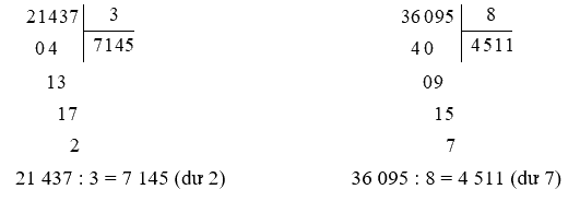 Toán lớp 3 trang 98 - Bài 71: Chia số có năm chữ số cho số có một chữ số - SGK Kết nối tri thức 10
