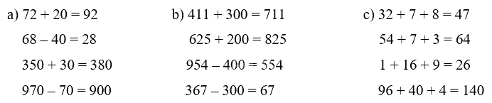 Toán lớp 4 trang 10 - Bài 2: Ôn tập phép cộng, phép trừ - SGK Chân trời sáng tạo 1 2