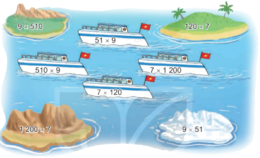 Toán lớp 4 trang 10 - Bài 40: Tính chất giao hoán và kết hợp của phép nhân - SGK Kết nối tri thức 0 1