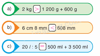 Toán lớp 4 trang 10 - Bài 5: Ôn tập về đo lường - SGK Bình Minh 1 2