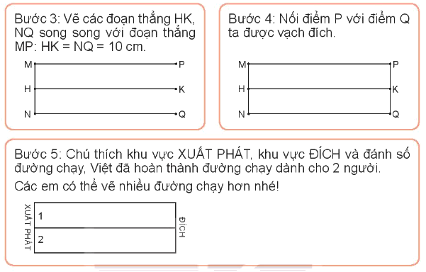 Toán lớp 4 trang 101 - Bài 30: Thực hành và trải nghiệm vẽ hai đường thẳng song song - SGK Kết nối tri thức 4 2