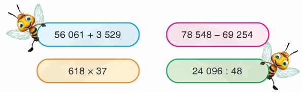 Toán lớp 4 trang 101 - Bài 87: Ôn tập cuối học kì 1- SGK Bình Minh 1