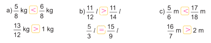 Toán lớp 4 trang 107 - Bài 69: Ôn tập phân số - SGK Kết nối tri thức 3 2