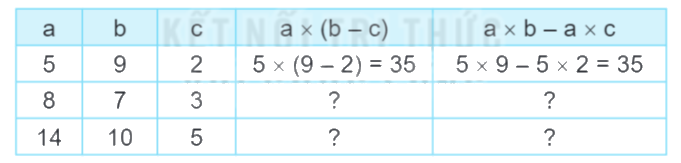 Toán lớp 4 trang 17 - Bài 42: Tính chất phân phối của phép nhân đối với phép cộng - SGK Kết nối tri thức 8 1