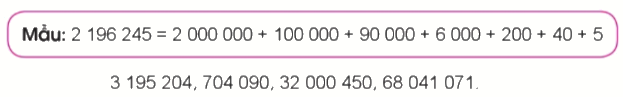 Toán lớp 4 trang 19 - Bài 7: Các số có nhiều chữ số (tiếp theo) - SGK Cánh diều 7