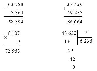 Toán lớp 4 trang 21 - Bài 6: Luyện tập chung - SGK Kết nối tri thức 1 2