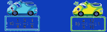 Toán lớp 4 trang 22 - Bài 102: So sánh hai phân số khác mẫu số - SGK Bình Minh 3