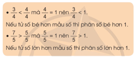 Toán lớp 4 trang 22 - Bài 61: So sánh hai phân số cùng mẫu số - SGK Cánh diều 1 1