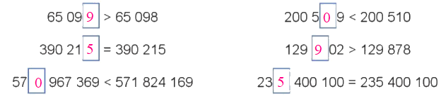 Toán lớp 4 trang 23 - Bài 9: So sánh các số có nhiều chữ số - SGK Cánh diều 7