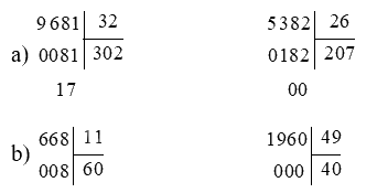 Toán lớp 4 trang 24 - Bài 52: Chia cho số có hai chữ số - SGK Chân trời sáng tạo 6