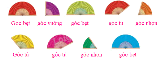 Toán lớp 4 trang 26 - Bài 8: Góc nhọn, góc tù, góc bẹt - SGK Kết nối tri thức 10