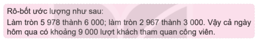 Toán lớp 4 trang 27 - Bài 45: Thực hành và trải nghiệm ước lượng trong tính toán - SGK Kết nối tri thức 1