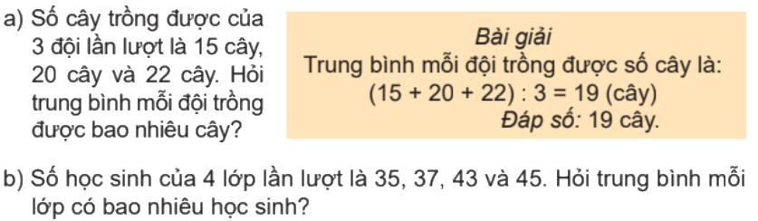 Toán lớp 4 trang 29 - Bài 46: Tìm số trung bình cộng - SGK Kết nối tri thức 1
